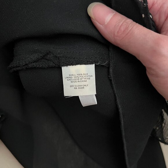 Express Y2K Black & White Polka Dot Silk Mini Skirt – Size 0 - Picture 8 of 10